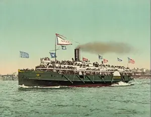 Historic America Image Prints: Steamer, PS City of Erie, Cleveland Buffalo Transit Company 1900