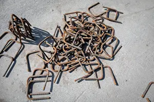 Construct Prints: Steel fixture on the construction site