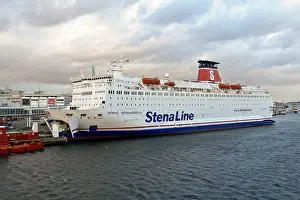 Berth Prints: Stena Line's Gothenburg-Kiel ferry Stena Scandinavica in Kiel Harbour in Germany