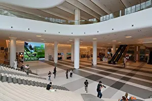 Renovated Prints: Steps leading to spacious atrium at the lower ground level