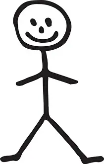 Kids Prints: Stickman man simple