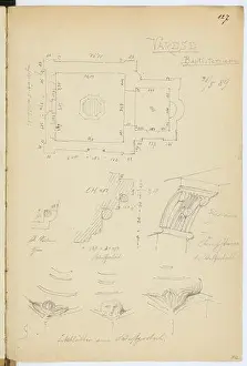 Stiehl Otto (1860-1940): Sketch and photo album 3: Baptistery, Varese