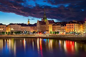 Stockholm. Image of Stockholm, Sweden during twilight blue hour