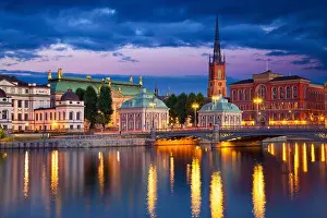 Stockholm. Image of Stockholm, Sweden during twilight blue hour