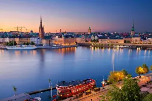 Stockholm. Image of Stockholm, Sweden during twilight blue hour