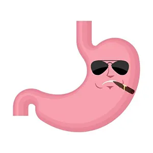 Abdomen Prints: Stomach Cool serious emoji face avatar