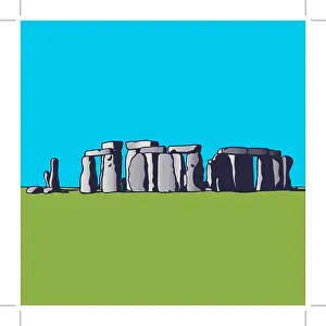 Wiltshire Prints: Stonehenge. Landmark of England