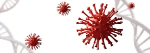 Sickness Prints: Stop coronavirus and quarantine concept. 3D medical illustration