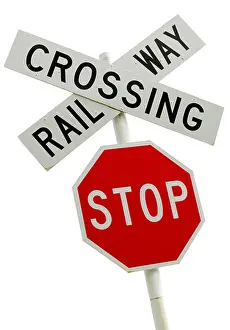 Decal Prints: Stop! Give way! Railway crossing!, New Zealand