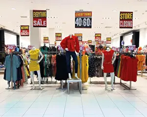 Leaving Prints: A store mall has various ladies fashion dresses