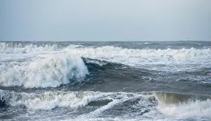 North Sea Prints: Storm deep foothills on the North Sea island of Sylt