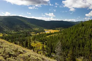 Wyoming Prints: Straight Creek winding through meadows
