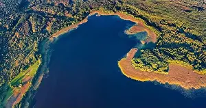 Deep Blue Prints: Straight down view of Krymne Lake