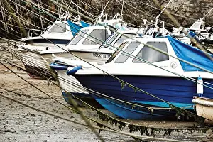 Confusion Prints: Stranded Fishing boats at Tenby Harbor