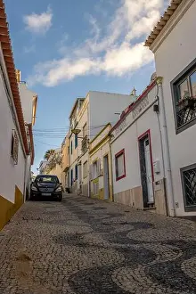 Algarve Prints: Street and houses in old town of Lagos, Portugal