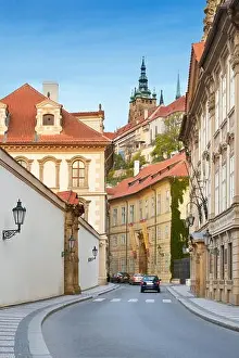 The street to the Hradcany Castle, Prague, Europe