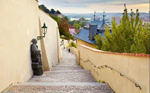 The street to the Hradcany Castle, Prague, Europe