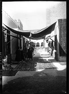A street within the Moroccan section of the Marseille Colonial Exhibition appears in a 1922 press photograph issued by