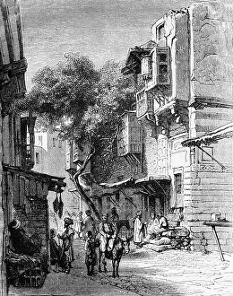 Cairo Prints: A street scene in 19th Century Cairo