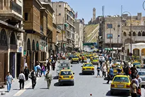 Syrian Prints: Street Scene and the Citadel in Aleppo Syria