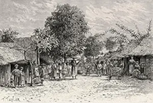 Villager Prints: Street Scene in Qui Nhon, Binh Dinh province