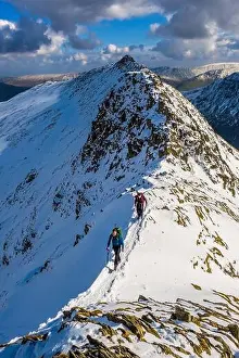 Scramble Prints: Striding Edge on Helvellyn in winter