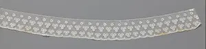 Sequins Prints: Strip of bobbin lace with clovers