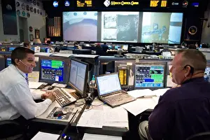 Propulsion Prints: STS-134 flight controllers at NASA Johnson Space Center Building 30 South managed Endeavour's launch on May 16