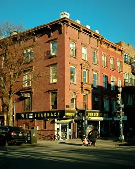 Nostalgic Prints: Stuart Slater Pharmacy vintage sign in South Williamsburg, Brooklyn, New York