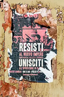Color Photography Prints: Student organisation OSA - Opposizione Studentesca d'Alternativa - poster for demonstration against capitalism