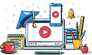 Graduate Prints: Student workplace for distance learning in an online school
