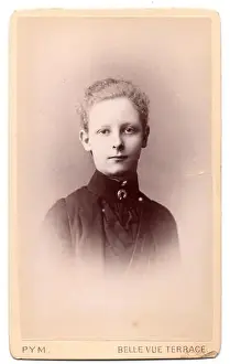 Cabinet Card Prints: Studio portrait of Ethel Margaret Jupp, born 1874: Victorian photograph, circa 1895