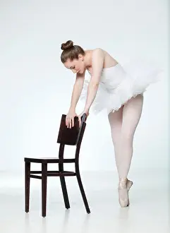 Bending Prints: Studio shot of ballet dancer
