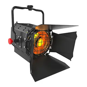 Spotlight Prints: Studio Spotlight on White Background. 3d