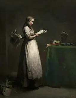 1871 Prints: The Studious Servant 1871 by Theodule Ribot