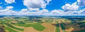 Sprayer Prints: Stunning aerial panorama from a drone of countryside