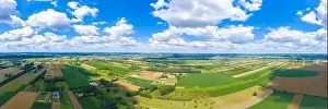 Sprayer Prints: Stunning aerial panorama from a drone of countryside