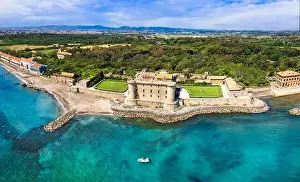 Palo Prints: Stunning aerial scenic view of castle on the beach a Ladispoli - Castello Palo Odescalchi