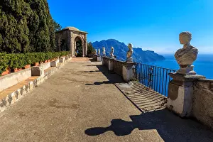 Amalfi Coast Prints: Stunning Terrace of Infinity, Gardens of Villa Cimbrone
