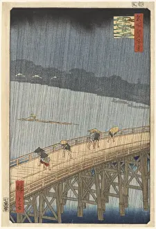 Sudden Shower over Shin Ohashi Bridge and Atake