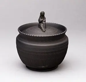 Functional Prints: Sugar Bowl. 1810–1820. Hanley. Stoneware (basaltware)