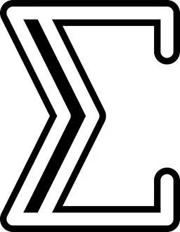 Degree Prints: summation icon black vector illustration