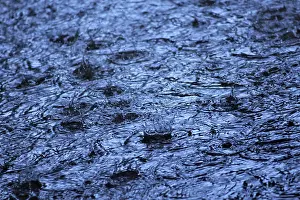 Droplet Prints: summer raindrops and ripples, image of a