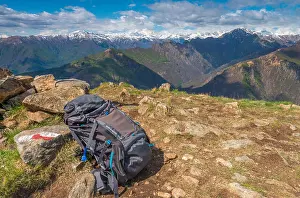 Piedmont Prints: Summit view of snowcapped mountains
