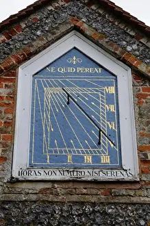 Buckinghamshire Prints: Sun Dial, Marlow, Buckinghamshire