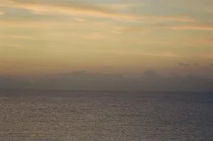 Summer Vacation Prints: Sun setting over Mediterranean sea in sicily italy