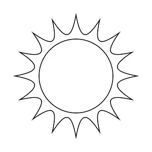 Imitation Prints: sun vector symbol icon design. illustration isolated on white background