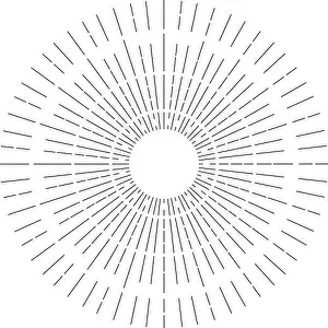 Starburst Prints: Sunburst sun burst or sunlight line art vector icon for apps and websites eps 10