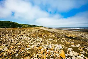Blackhall Rocks Prints: Sunny Cliffs and beach at Blackhall Rocks and Cromdon Dene Beach