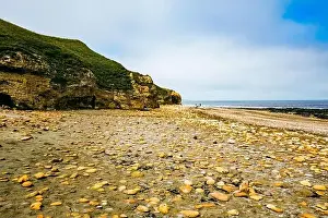 Blackhall Rocks Prints: Sunny Cliffs and beach at Blackhall Rocks and Cromdon Dene Beach